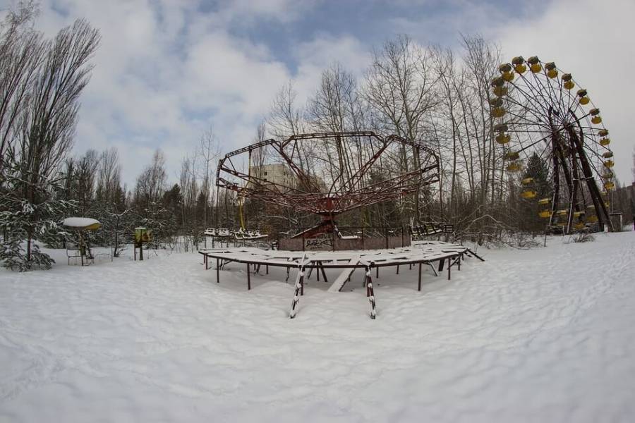 Ferris wheel in Pripyat, Chernobyl Exclusion Zone, Ukraine.