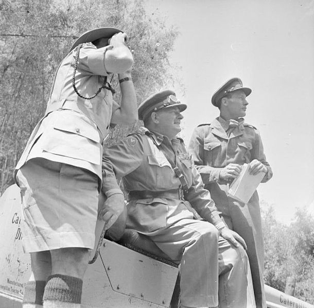 Lieutenant General Sir George Erskine, Commander-in-Chief,East Africa (centre), observing operations against the Mau Mau