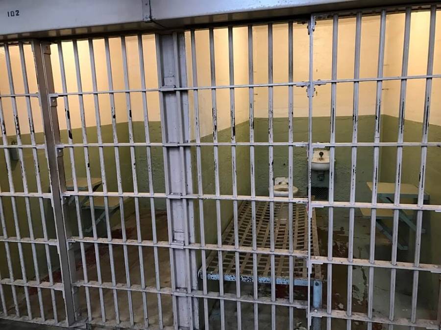 The prison cells of Alcatraz.