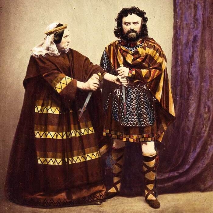 The English actor Charles Kean as William Shakespeare's Macbeth (1858).